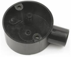 Univolt Circular Junction Box, Terminal 1 Way Box, Halogen-Free, Black